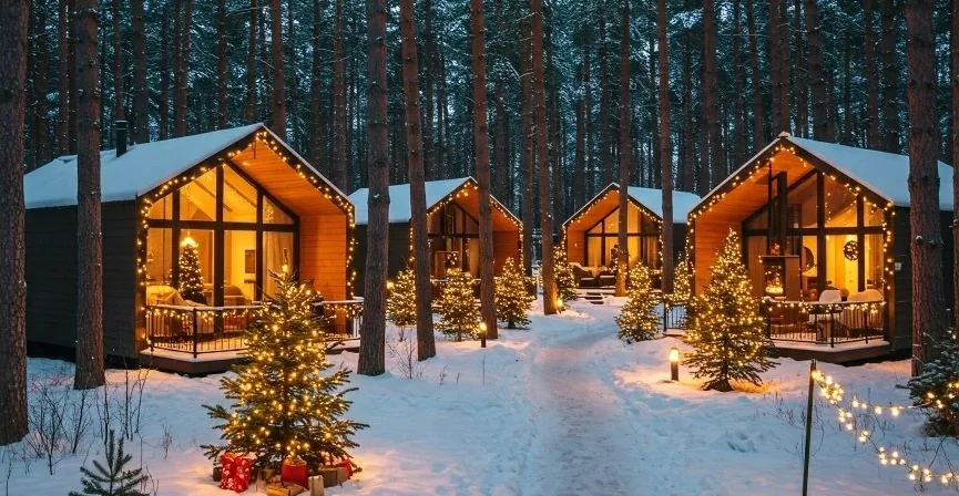 Glamping invernale tra gli abeti